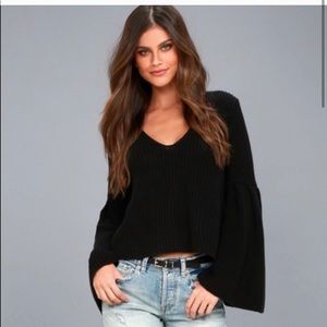 Free people black sweater